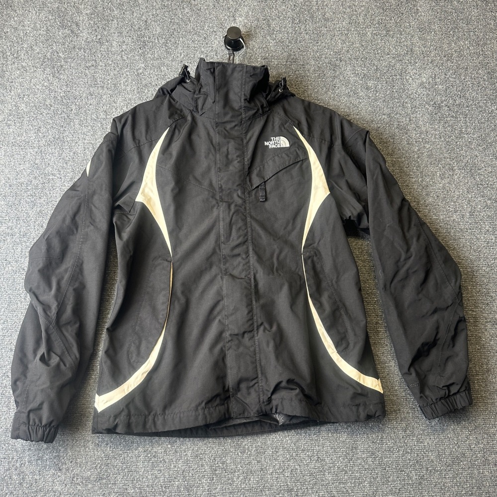 The North Face Ski Jacket Womens Small Black AEUN HyVent Hooded Coat Outdoor